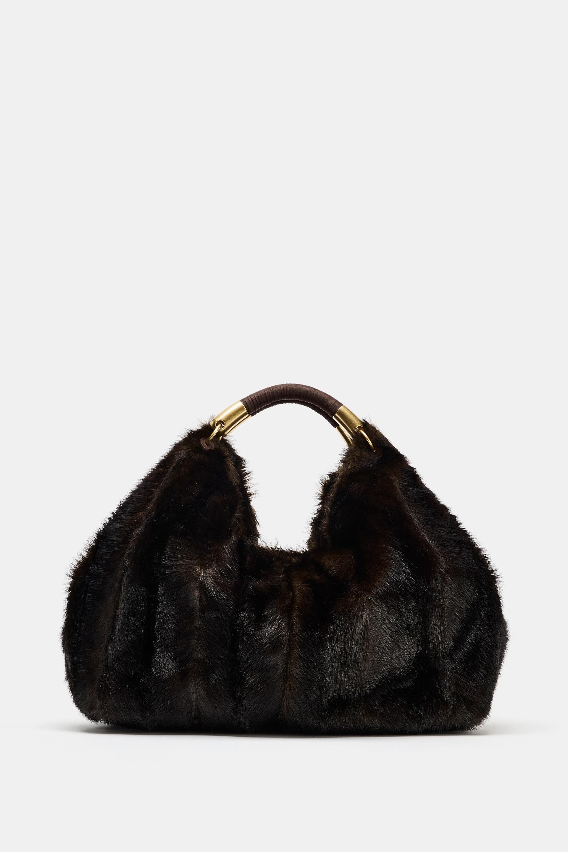 Oversized faux fur bag
