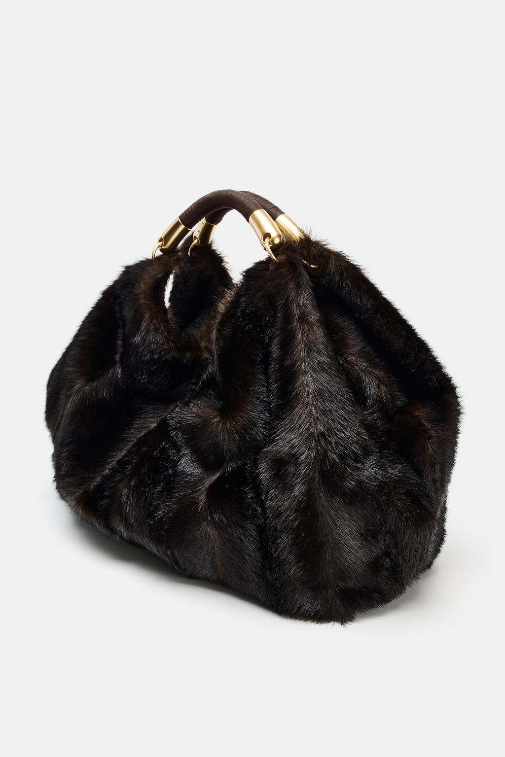 Oversized faux fur bag