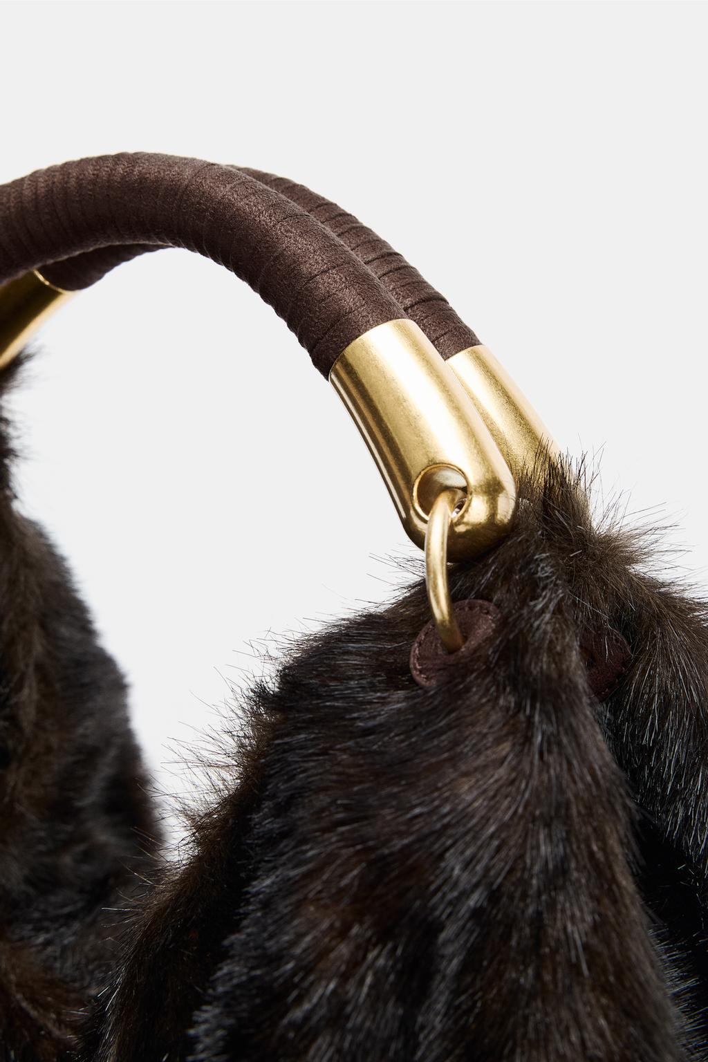 Oversized faux fur bag