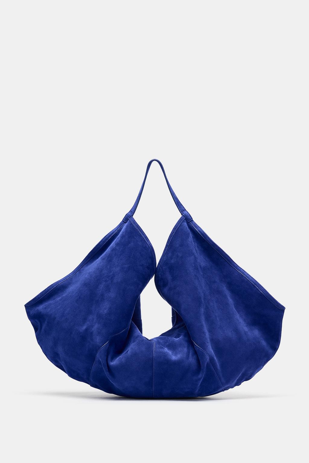 Suede bucket shoulder bag