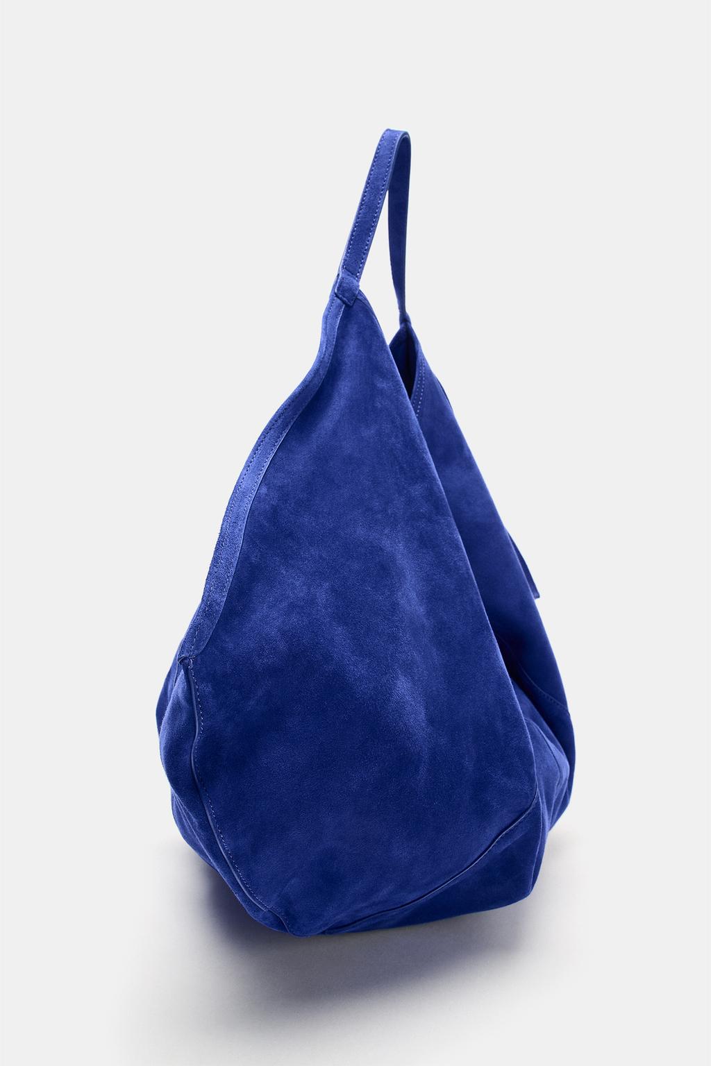 Suede bucket shoulder bag