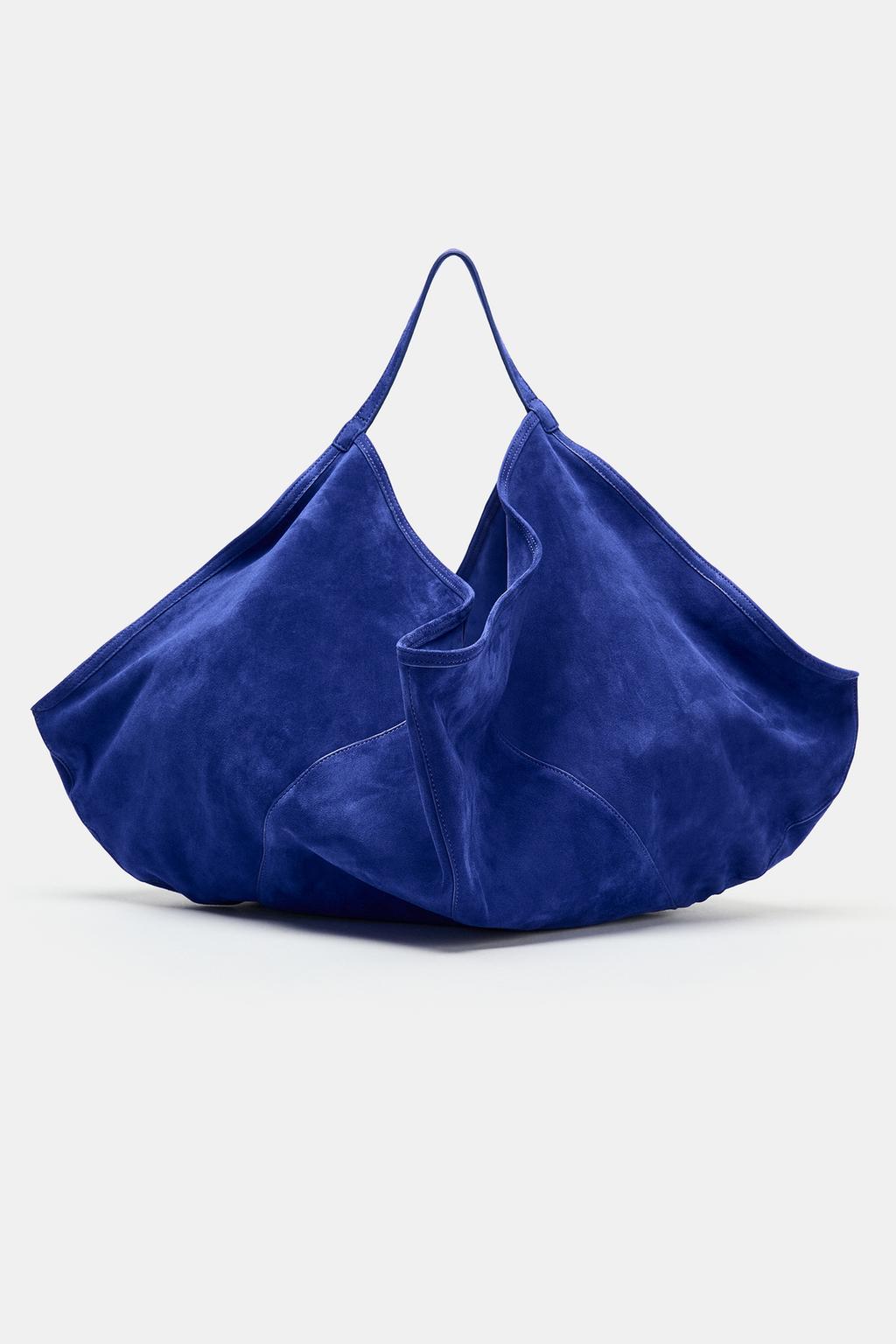 Suede bucket shoulder bag