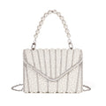 Elegant Ivory Pearl and Rhinestone Clutch for Wedding Parties and Evening Events