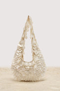 White beaded and sequined bag