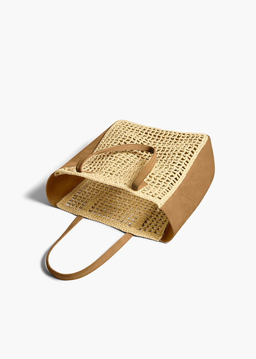 Mud Brown Woven Beach Tote Bag for Daily Casual Matching