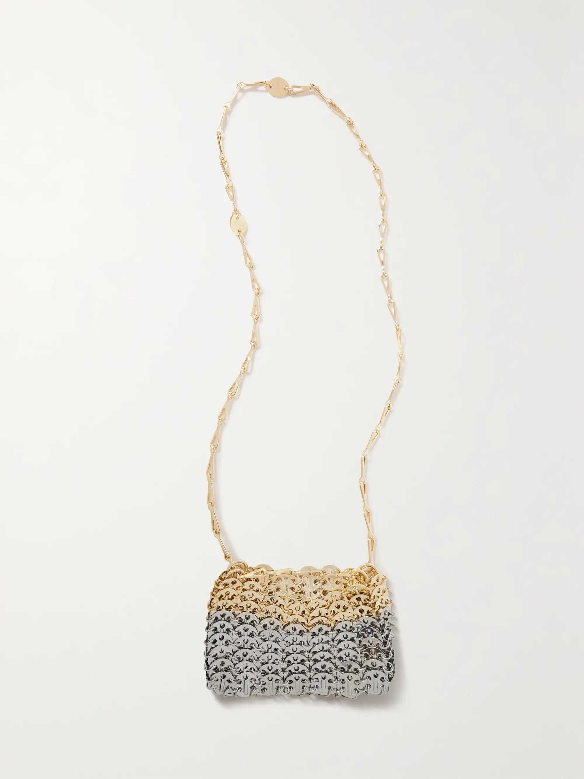 Sequin chainmail single-shoulder bag